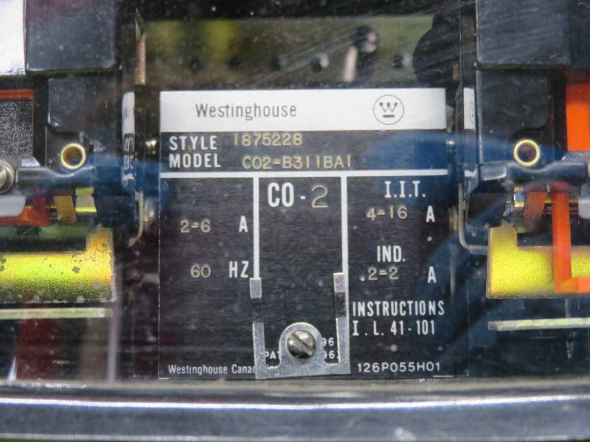 WESTINGHOUSE C02-B311BA1 OVERCURRENT RELAY T226570 - PROTECTION RELAY