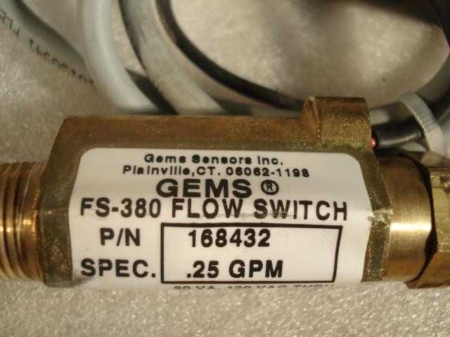 4 GEMS FS-380 FLOW SWITCH .25GPM T9646 - INDUSTRIAL PARTS