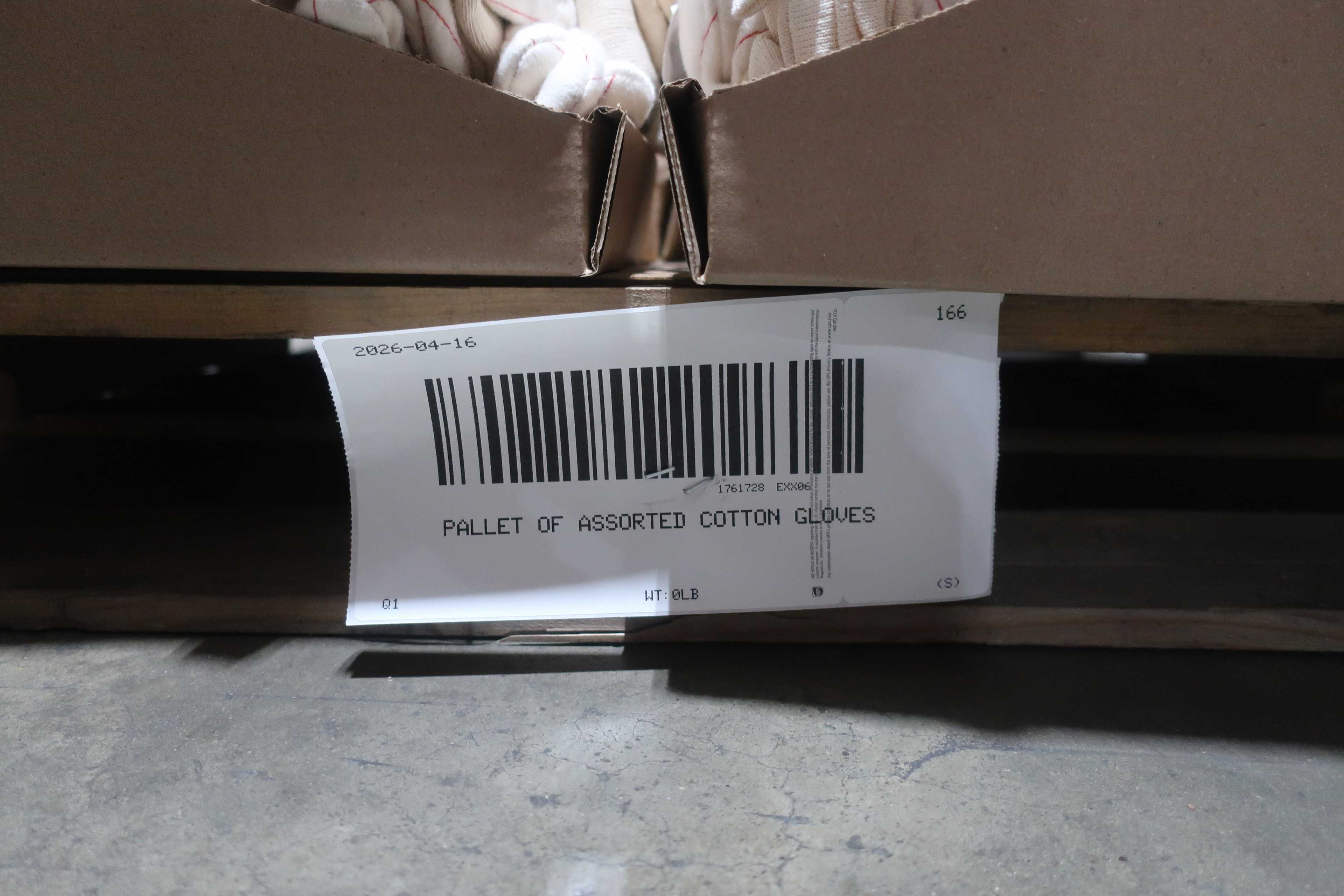 SKU 1761728 - PALLET OF ASSORTED COTTON GLOVES - PPE