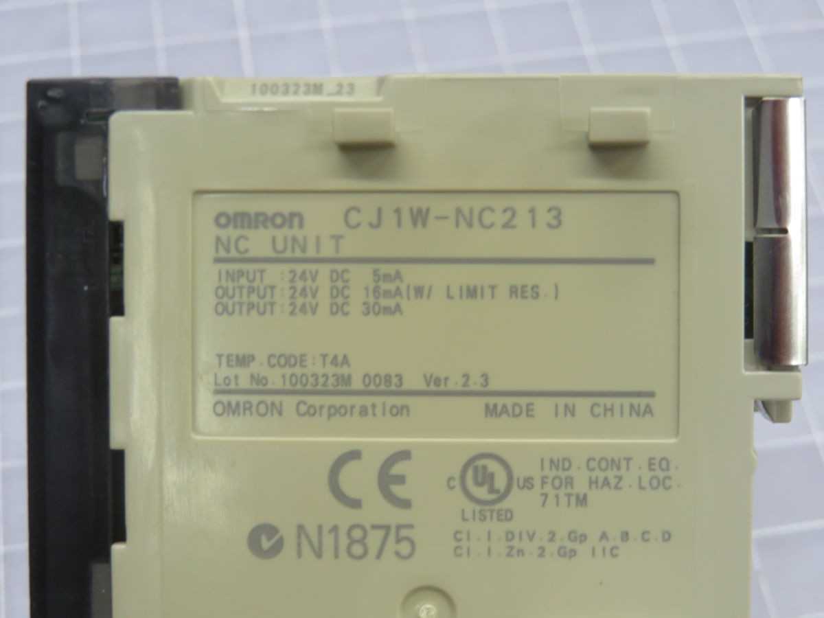 OMRON CJ1W-NC213 MOTION CONTROL MODULE 24V T246366 - PLC MODULES