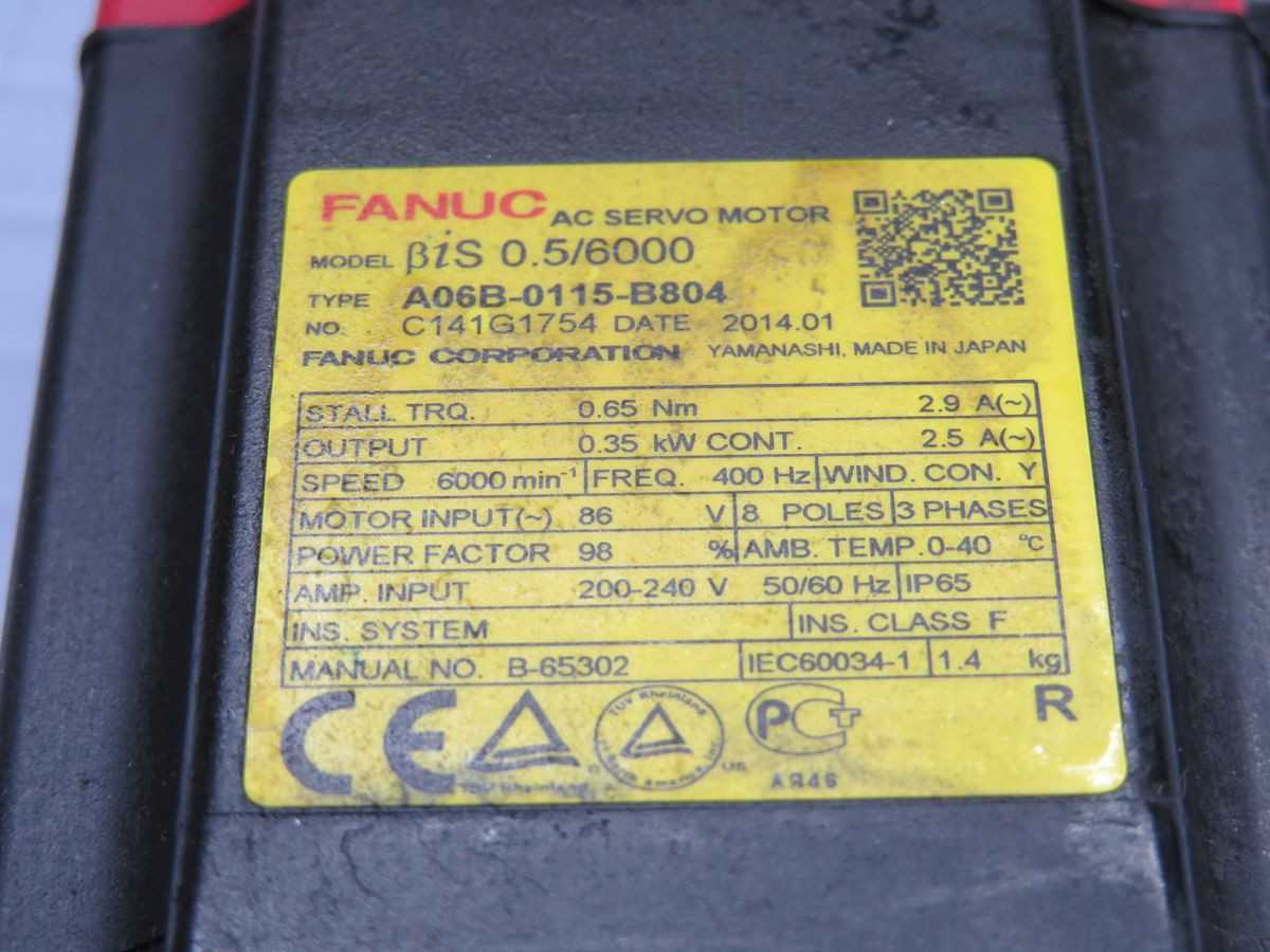 FANUC BIS 0.5/6000 AC SERVO MOTOR T257466 - SERVO