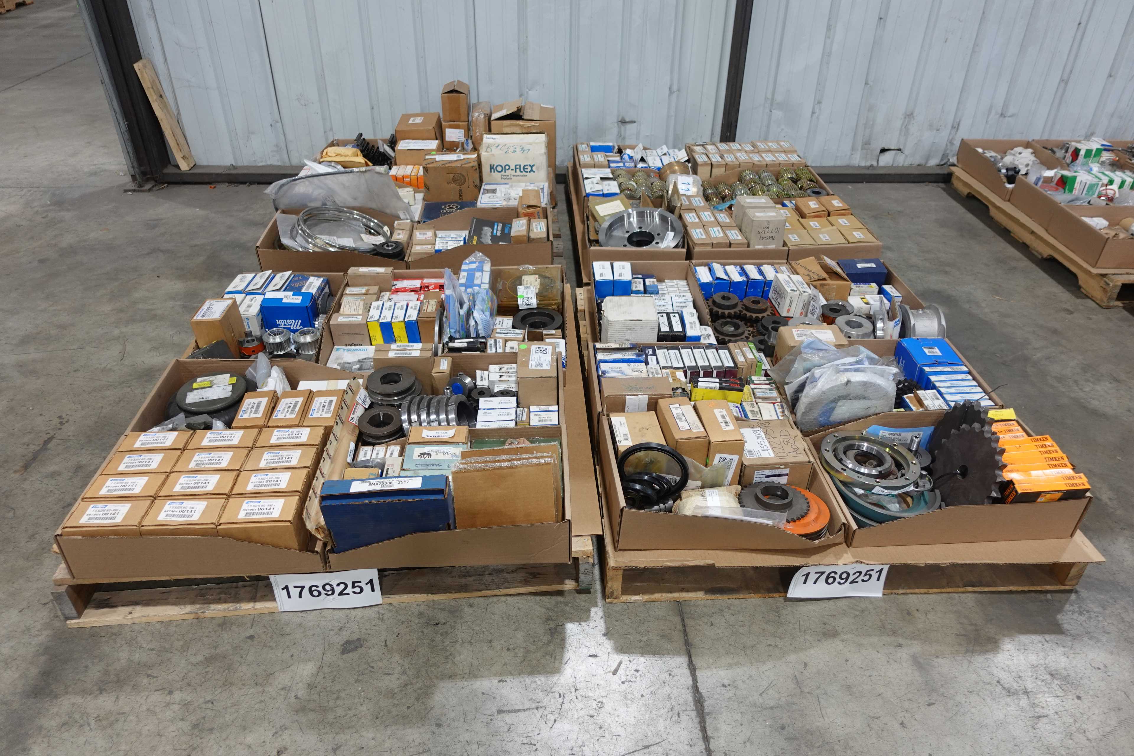 SKU 1769251 - 4 PALLETS OF ASSORTED POWER TRANSMISSION REPLACEMENT PARTS - POWER TRANSMISSION