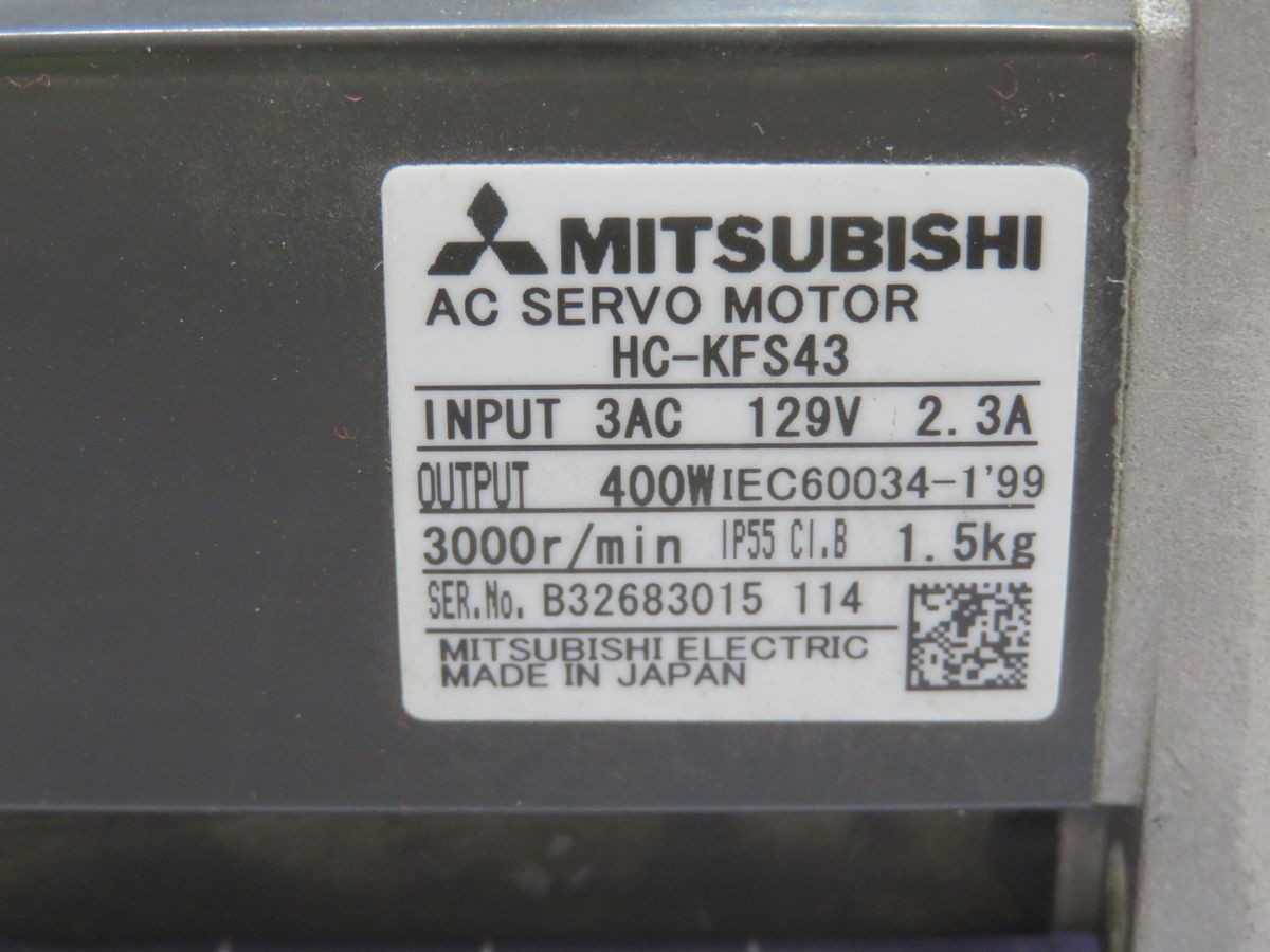 MITSUBISHI HC-KFS43 AC SERVO MOTOR T253585 - SERVO