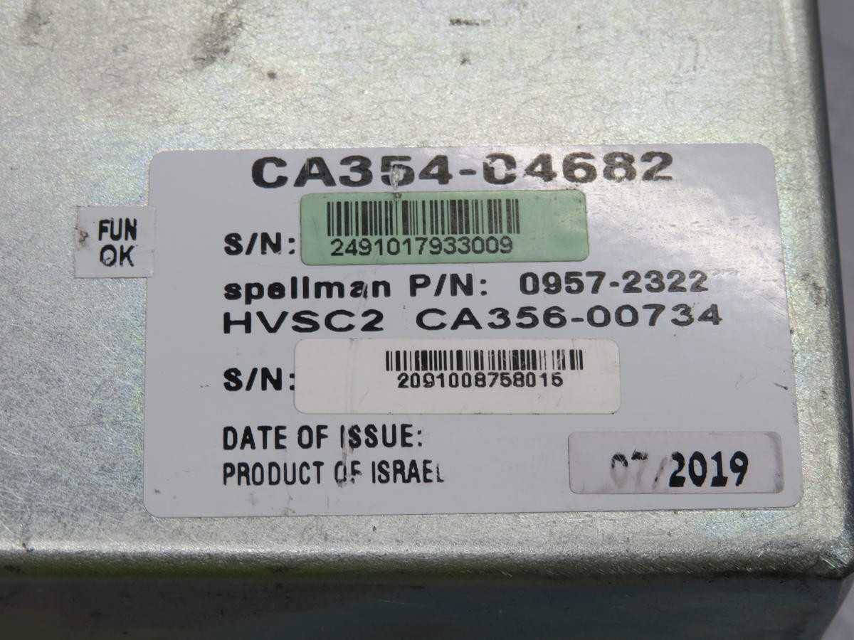 SPELLMAN 0957-2322 CRU2/S CONTROL T214878 - CONTROL CABINETS