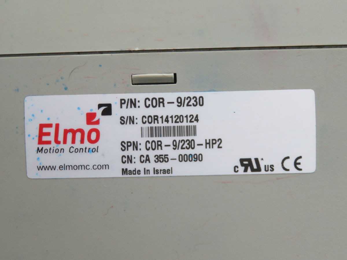 ELMO COR-9/230 SERVO DRIVE T260838 - SERVO