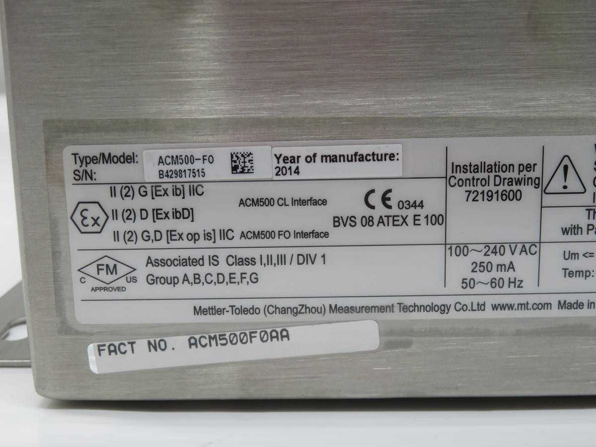 METTLER TOLEDO ACM500-F0 COMMUNICATION MODULE T232560 - PLC MODULES