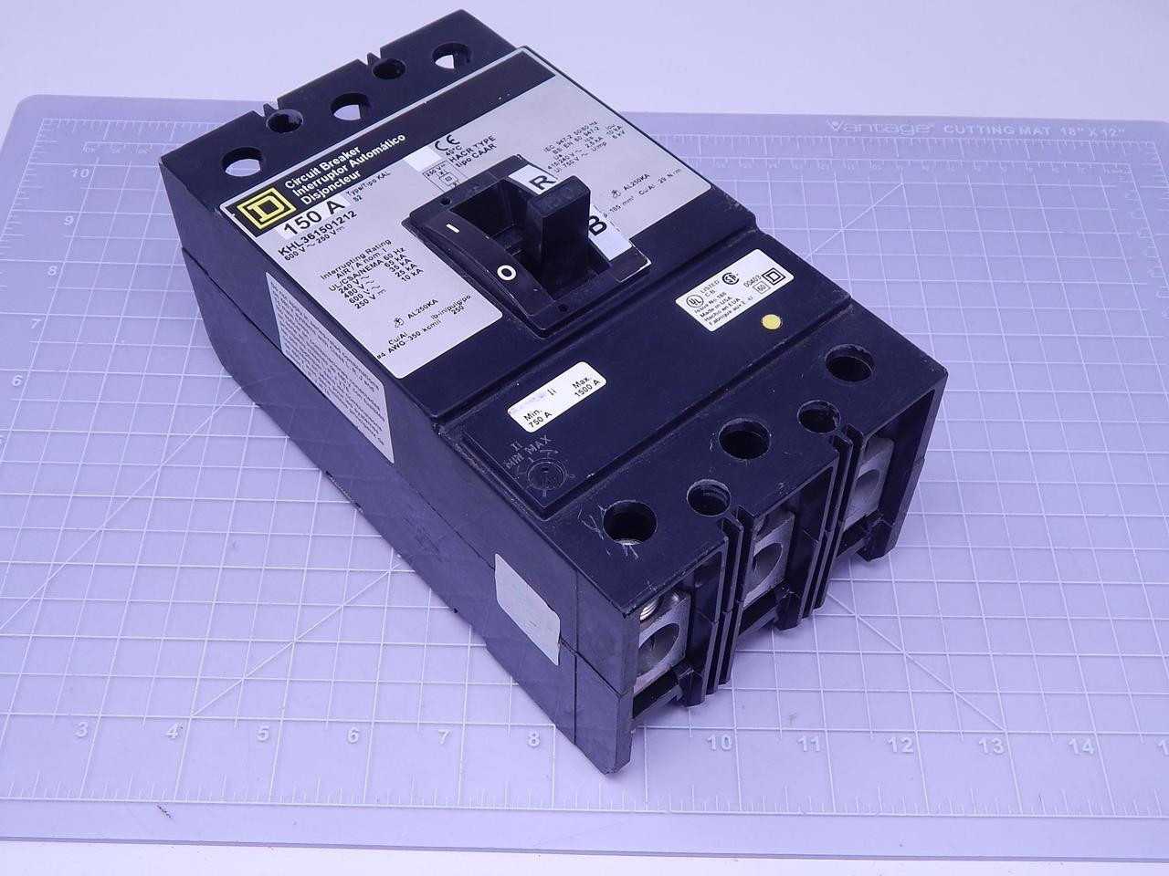 Square D KHL361501212 150 Amp 600 Volt 3 Pole Thermal-Magnetic Circuit Breaker - CIRCUIT BREAKERS
