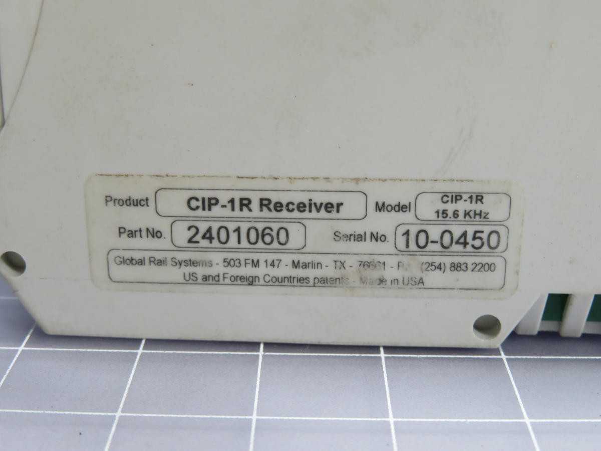 Vossloh-Schwabe CIP-1R 15.6kHz Receiver T238788 - AUTOMATION & CONTROLS