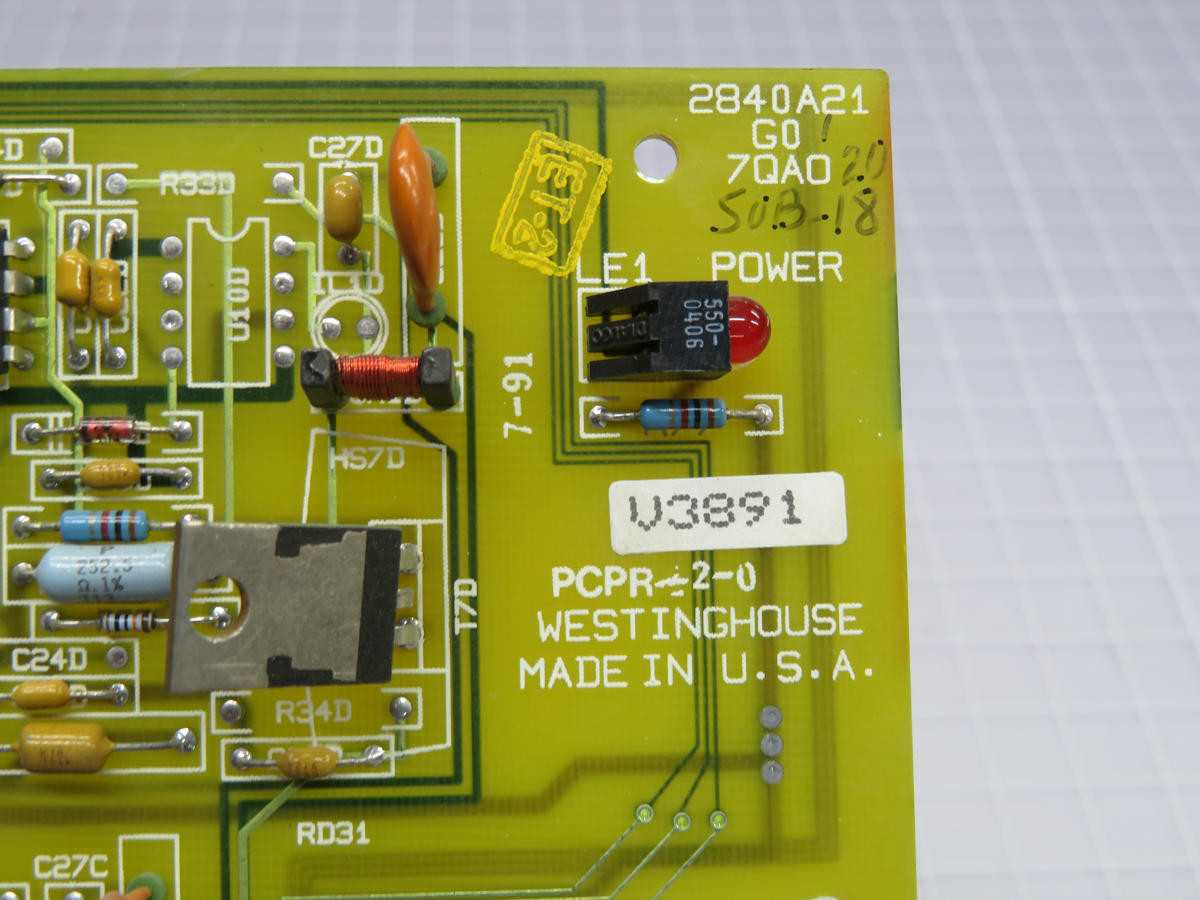 WESTINGHOUSE 2840A21G07QA0 CONTROL BOARD T226431 - AUTOMATION & CONTROLS