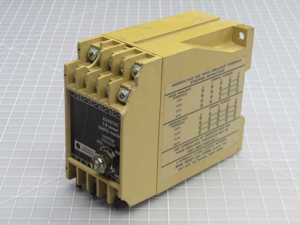 AGASTAT PMALCX POWER MONITOR T269471 - POWER SUPPLIES