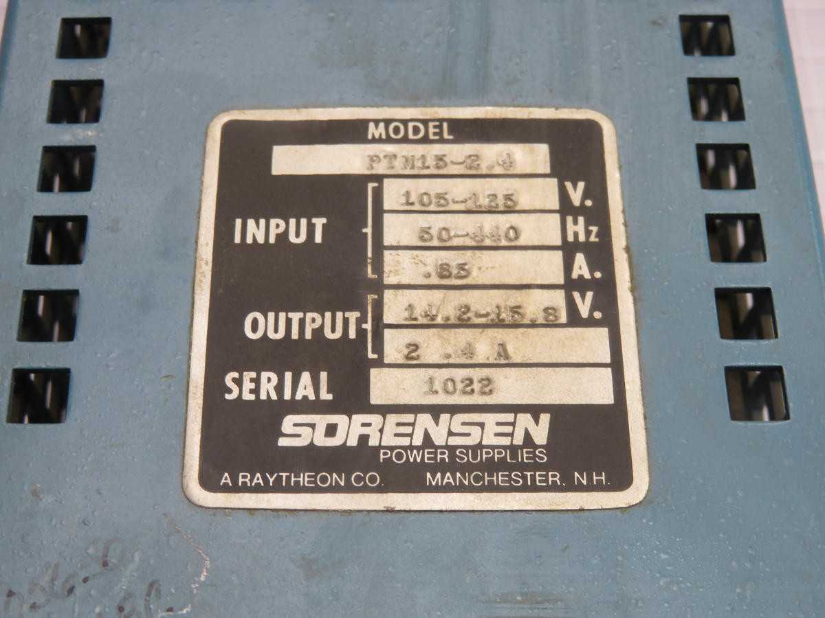 Sorensen PTM15-2.4 Power Supply T222379 - Reliable Performance for Your Needs - POWER SUPPLIES