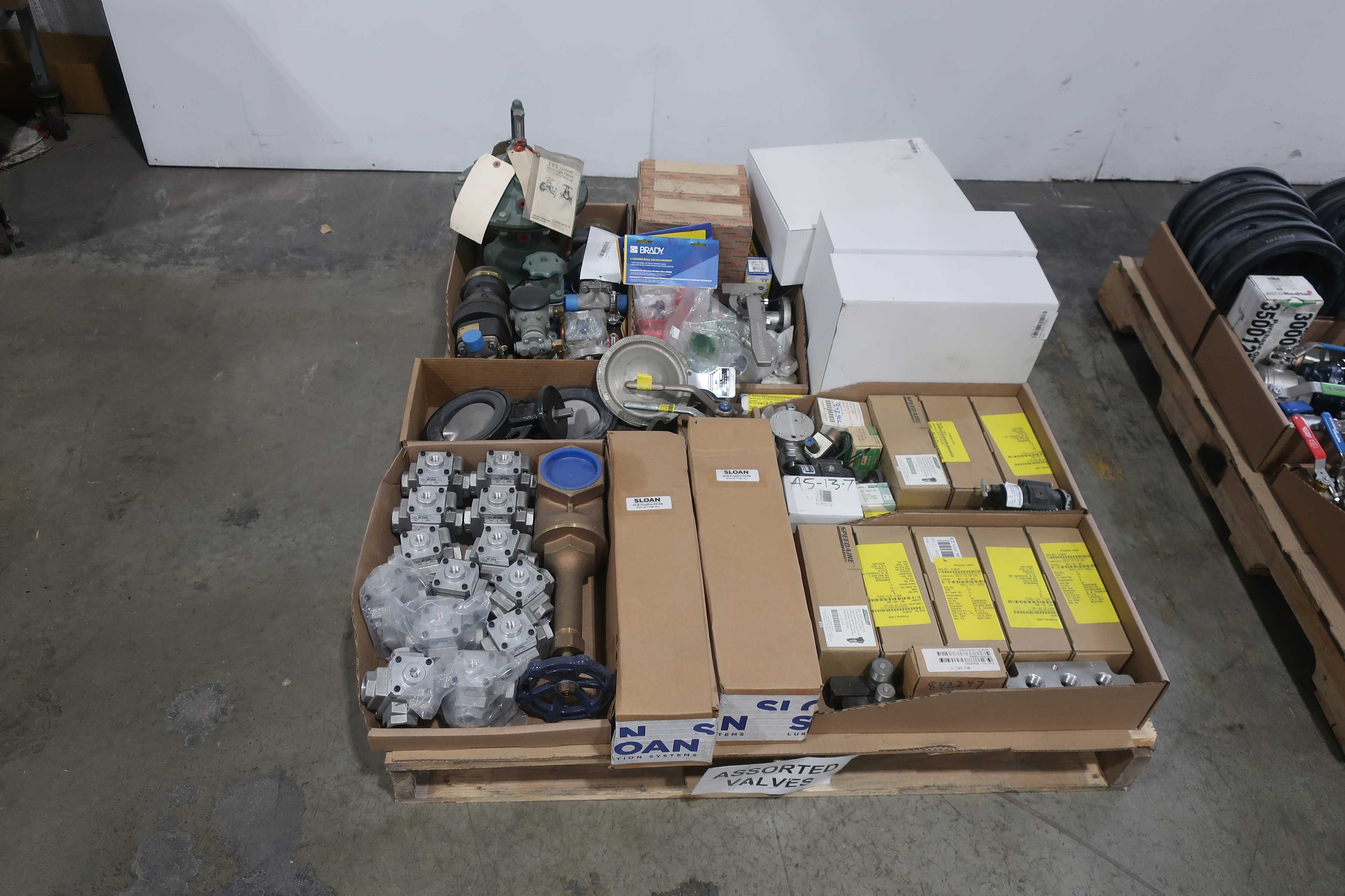 SKU 1765326 - 4 PALLETS OF ASSORTED VALVES AND REPLACEMENT PARTS - VALVES