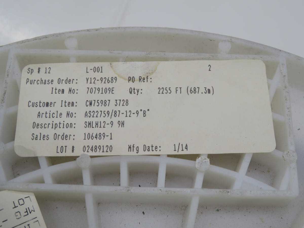 Lot Of 2200 Ft Carlisle 7079109E Wire/Cable T225539 - ELECTRICAL WIRE
