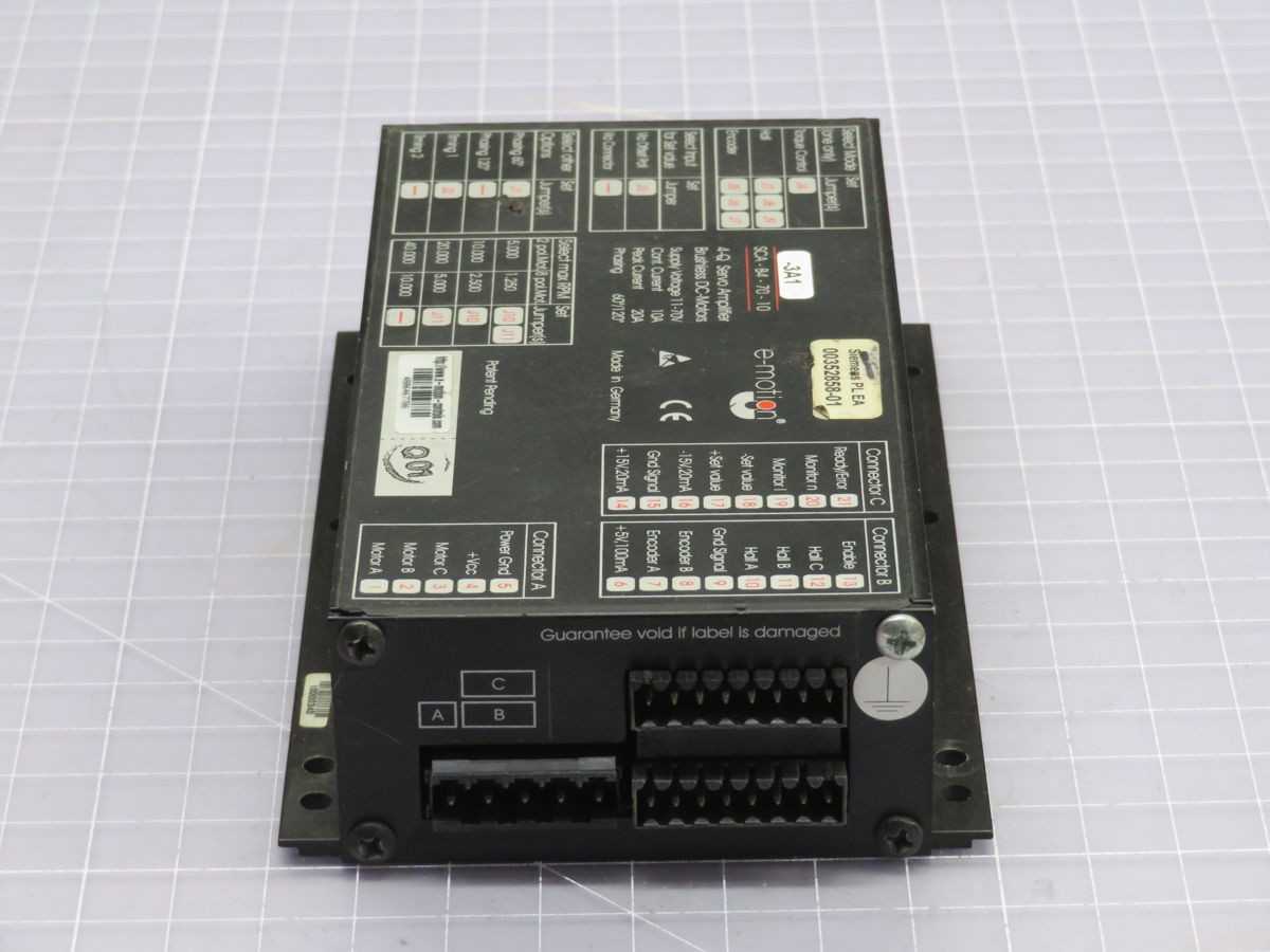 E-Motion SCA-B4-70-10 Brushless Servo Amplifier DC Motor T256042 - SERVO