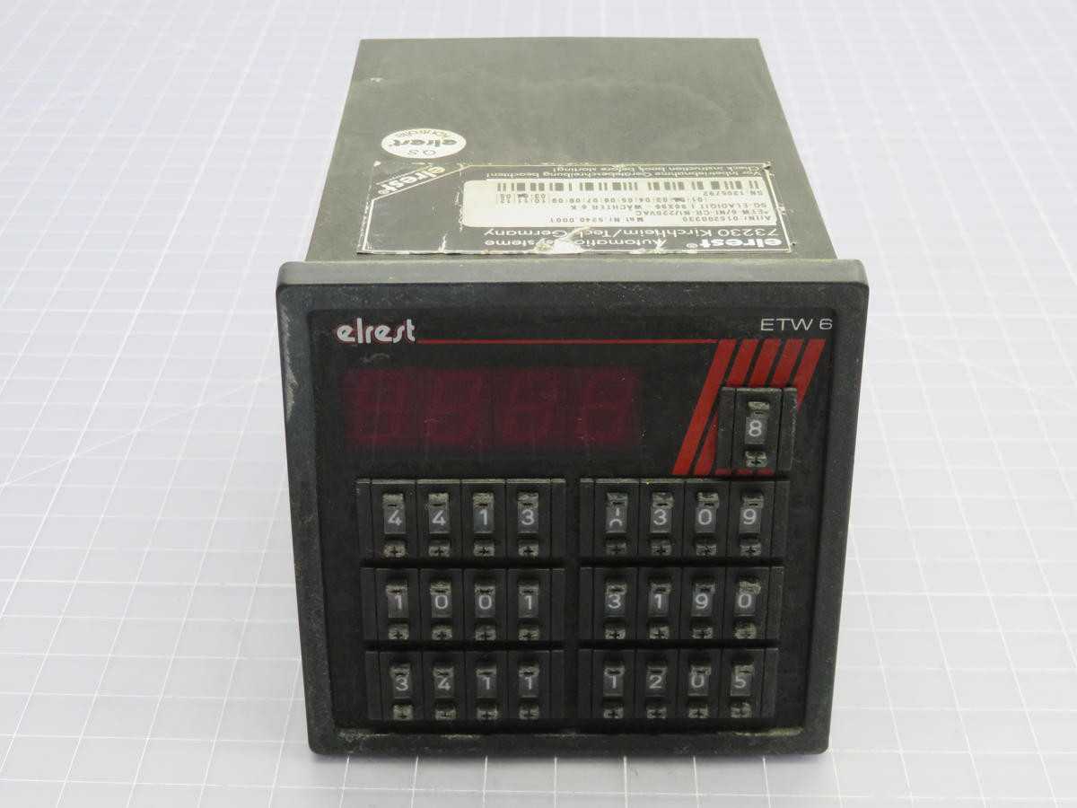 ELREST 015200330 ETW-6/NI-CR-NI/220VAC ELECTRIC CONTROLLER T219453 - AUTOMATION & CONTROLS