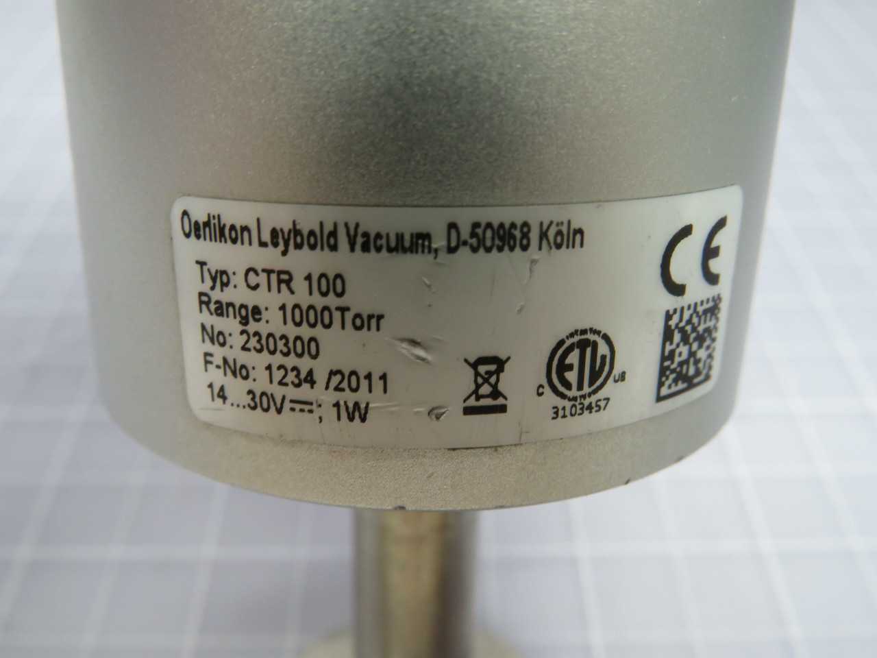 LEYBOLD CTR 100 CERAVAC VACUUM 100 TORR T172508 - VACUUM PUMP