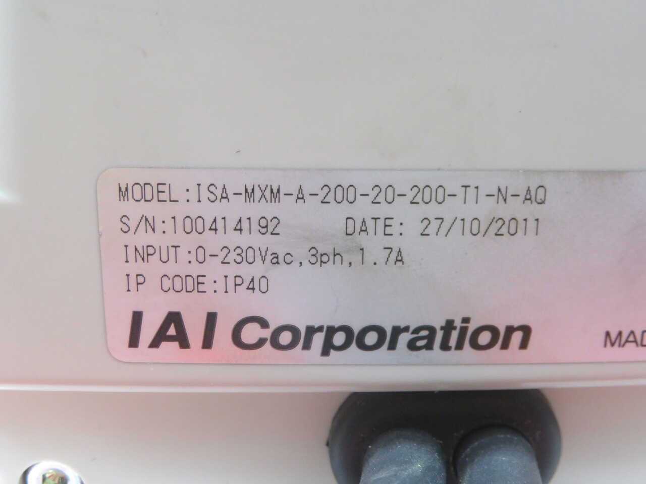 IAI ISA-MXM-A-200-20-200-T1-N-AQ SLIDER TYPE ABSOLUTE ENCODER T271822 - SERVO
