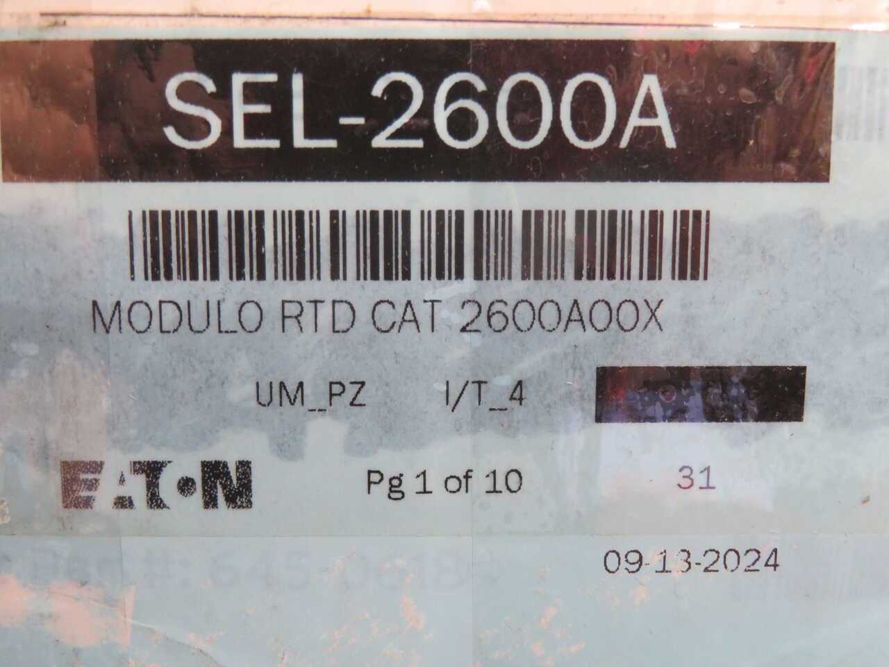 SEL SEL-2600A RTD Module T272225 For Reliable Temperature Monitoring - PLC MODULES