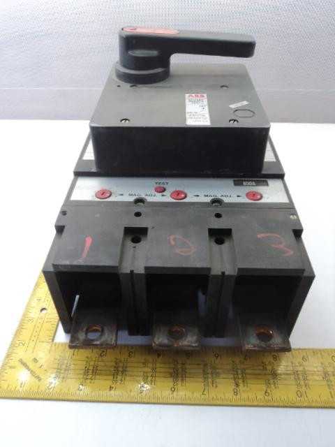 ABB MG-8683 UXAB 751530 R999 CIRCUIT BREAKER 600VAC 125/250VDC TYPE MH 3P 800A T17002 - CIRCUIT BREAKERS