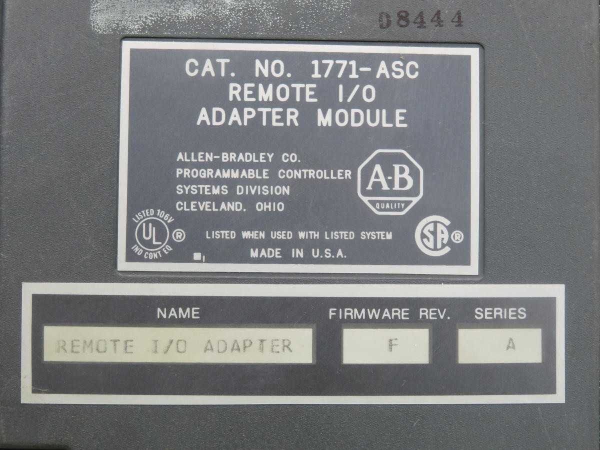 ALLEN BRADLEY 1771-ASC I/O ADAPTER MODULE T223115 - INDUSTRIAL PARTS