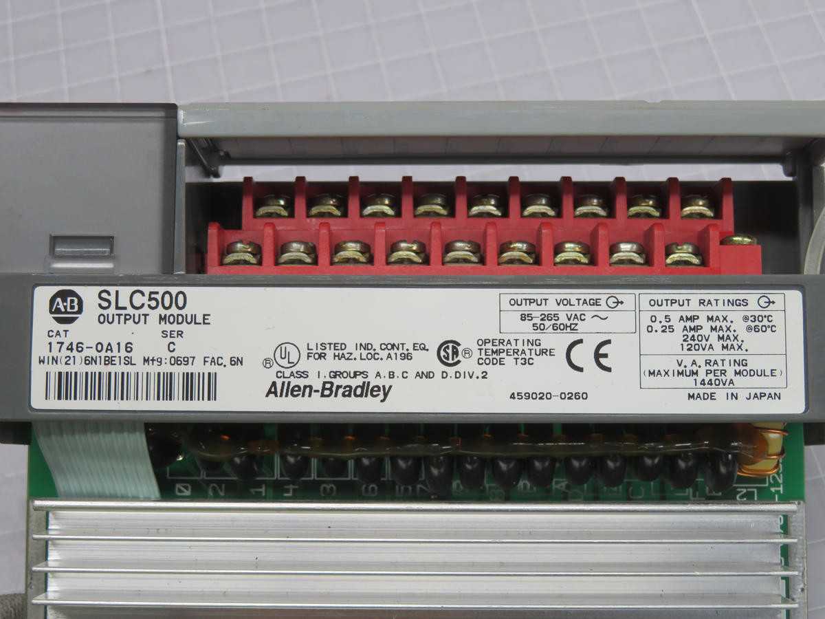 ALLEN BRADLEY 1746-OA16 SLC500 OUTPUT MODULE T230205 - INDUSTRIAL PARTS