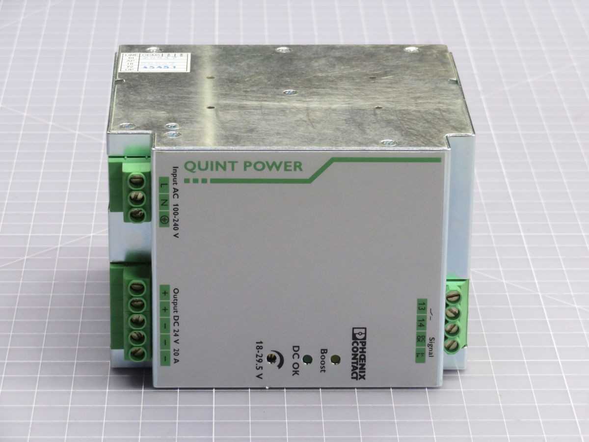 PHOENIX CONTACT QUINT-PS/1AC/24DC/20 POWER SUPPLY T253351 - POWER SUPPLIES