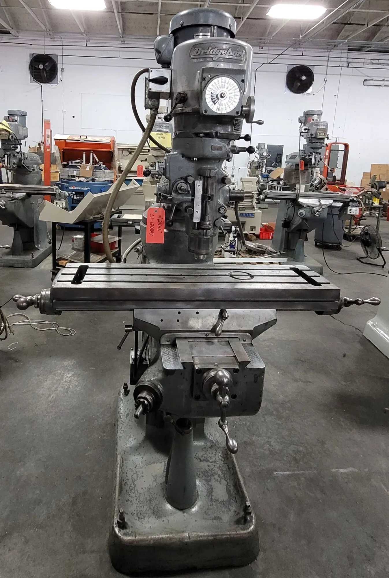 Bridgeport Series 1 2 HP Vertical Knee Mill, 9" X 36" Table, R8 Spindle Taper - VERTICAL MILLING MACHINES