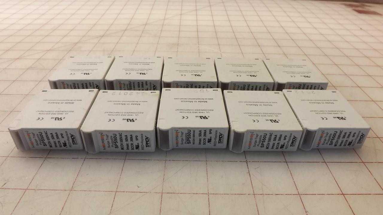 Lot Of 10 Mersen SP550U Surge-Trap Pluggable Surge Protective Devices - SURGE SUPPRESSOR