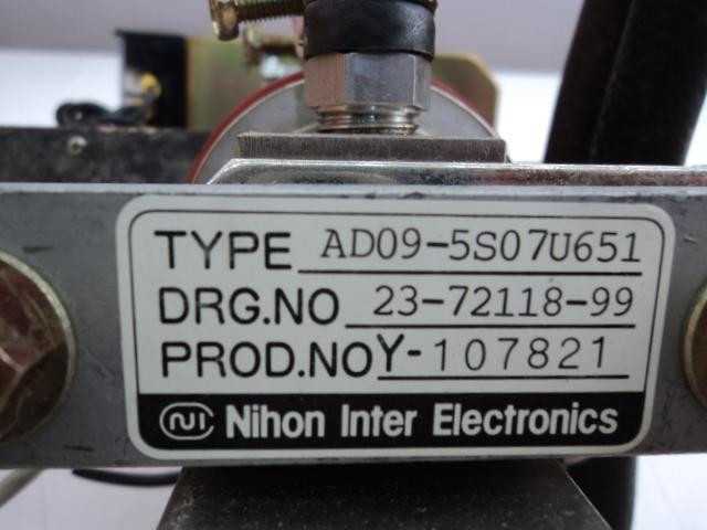 NIHON INTER ELECTRONICS AD09-5S07U651 Y-107821 23-72118-99 MODULE T18579 - PLC MODULES