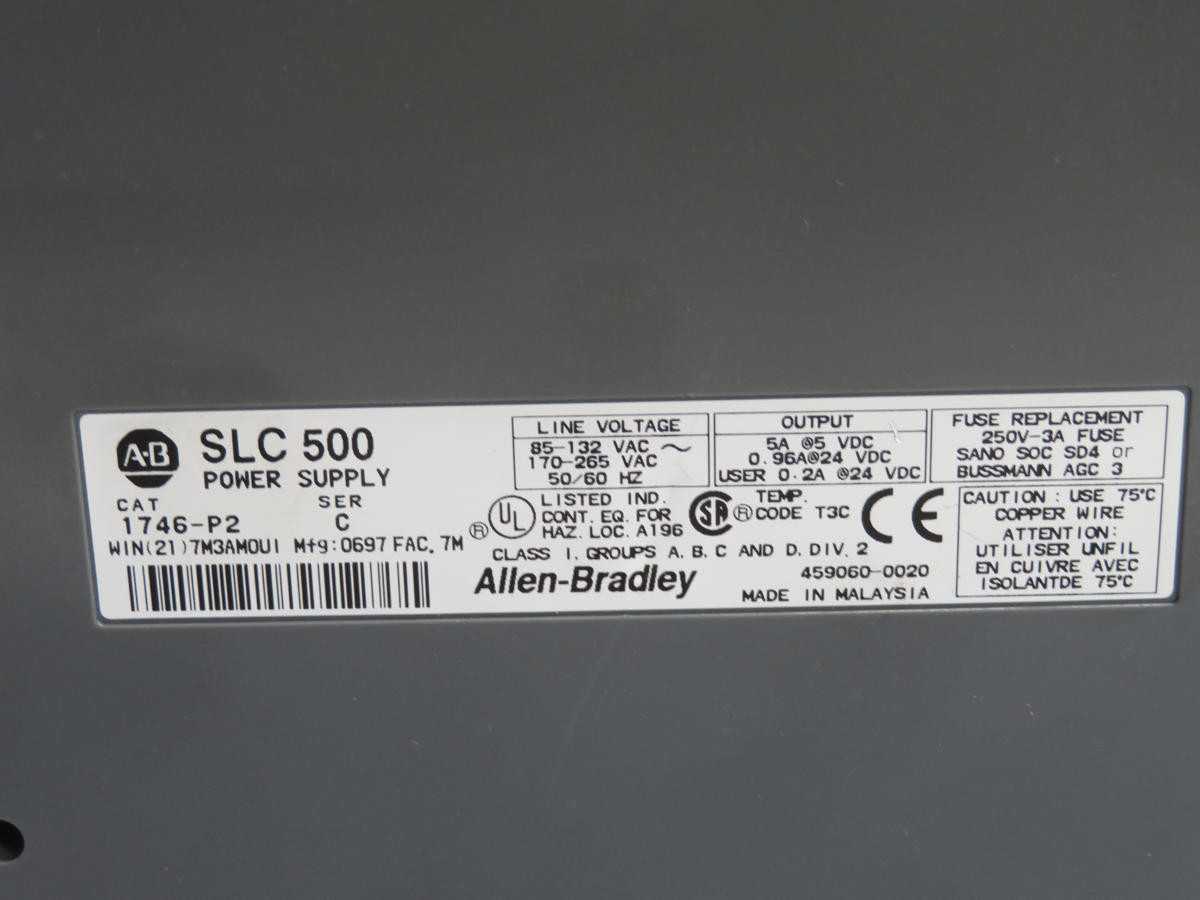 ALLEN-BRADLEY 1746-P2 POWER SUPPLY T232262 - INDUSTRIAL PARTS