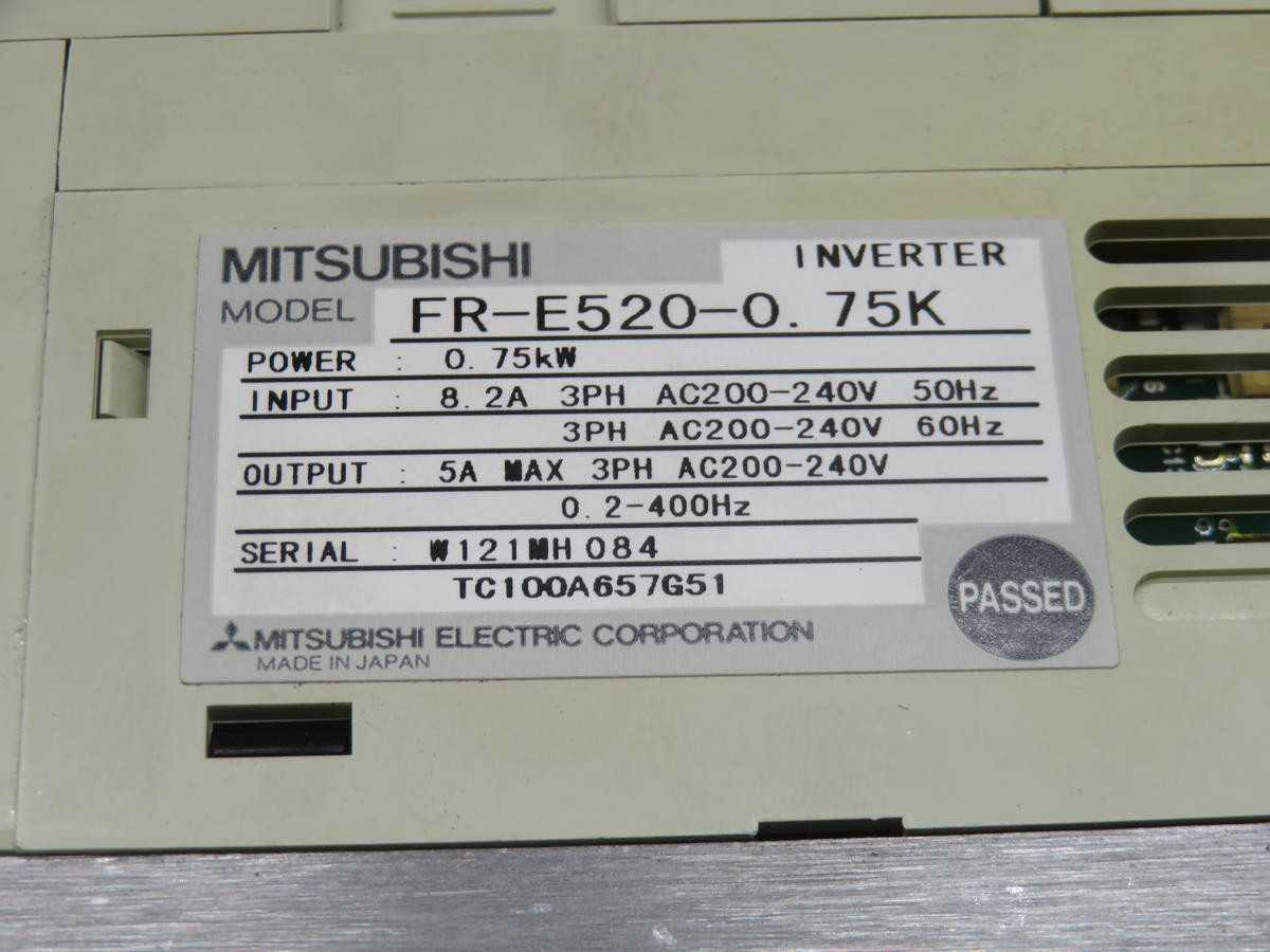 MITSUBISHI FR-E520-0.75K DRIVE INVERTER T211065 - AC VFD DRIVES