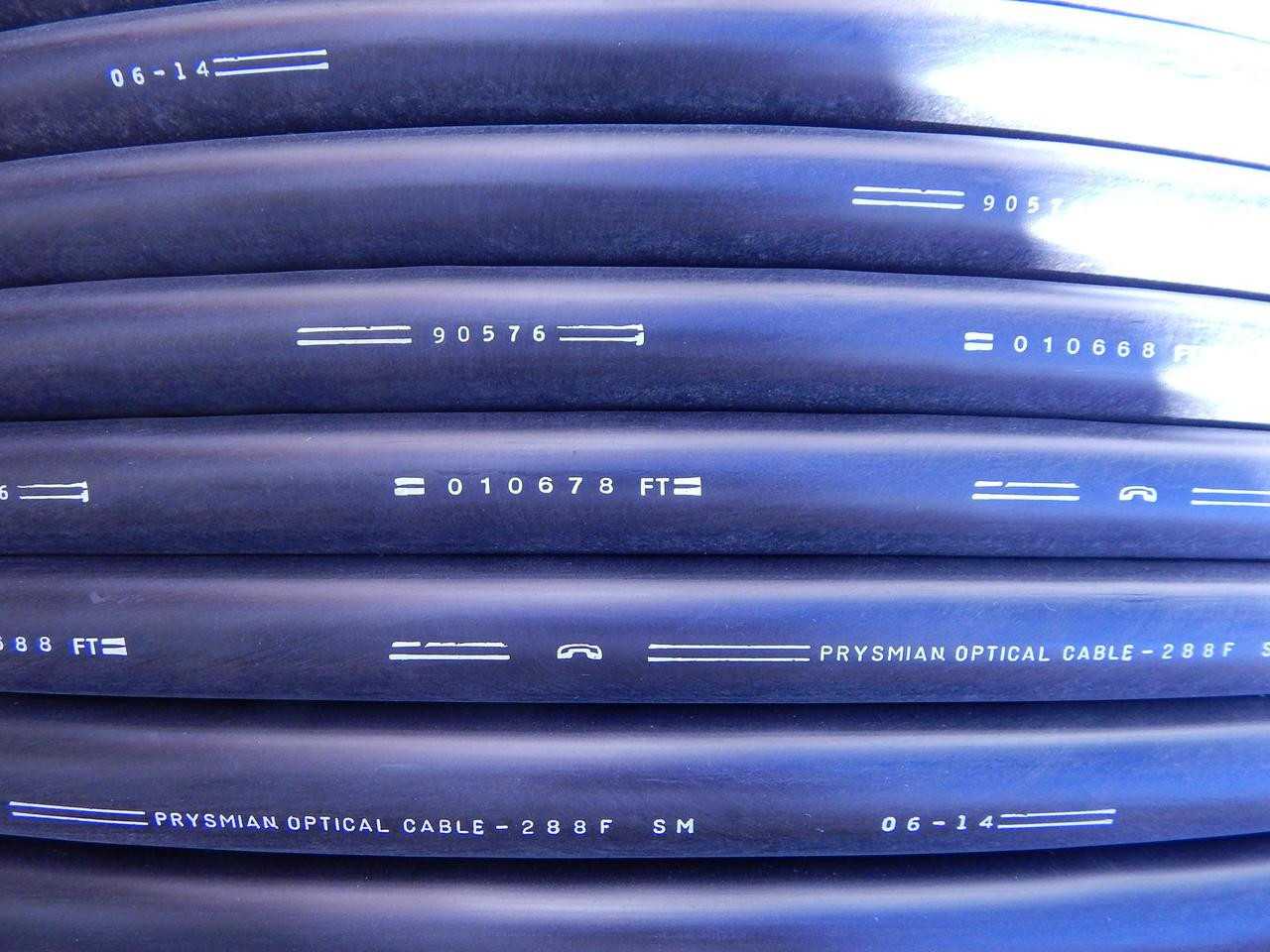 PRYSMIAN OPTICAL CABLE 288 FIBER SINGLE MODE 1490 FT - FIBER OPTIC CABLE