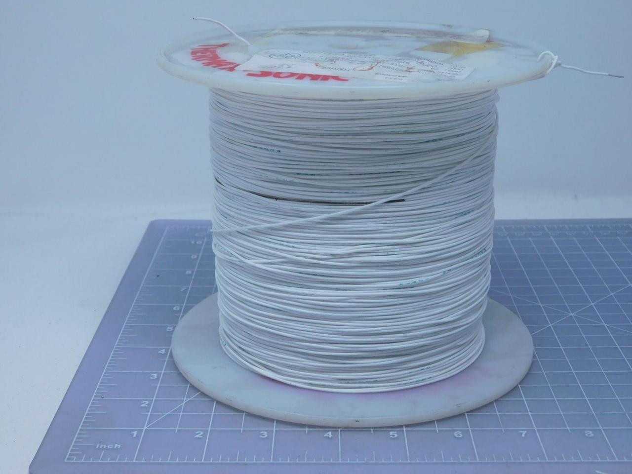 LOT OF 2795 FT SONIC WIRE SALES M22759/11-24-9 WHITE HOOK UP WIRE 24 AWG 600 V T131814 - ELECTRICAL WIRE