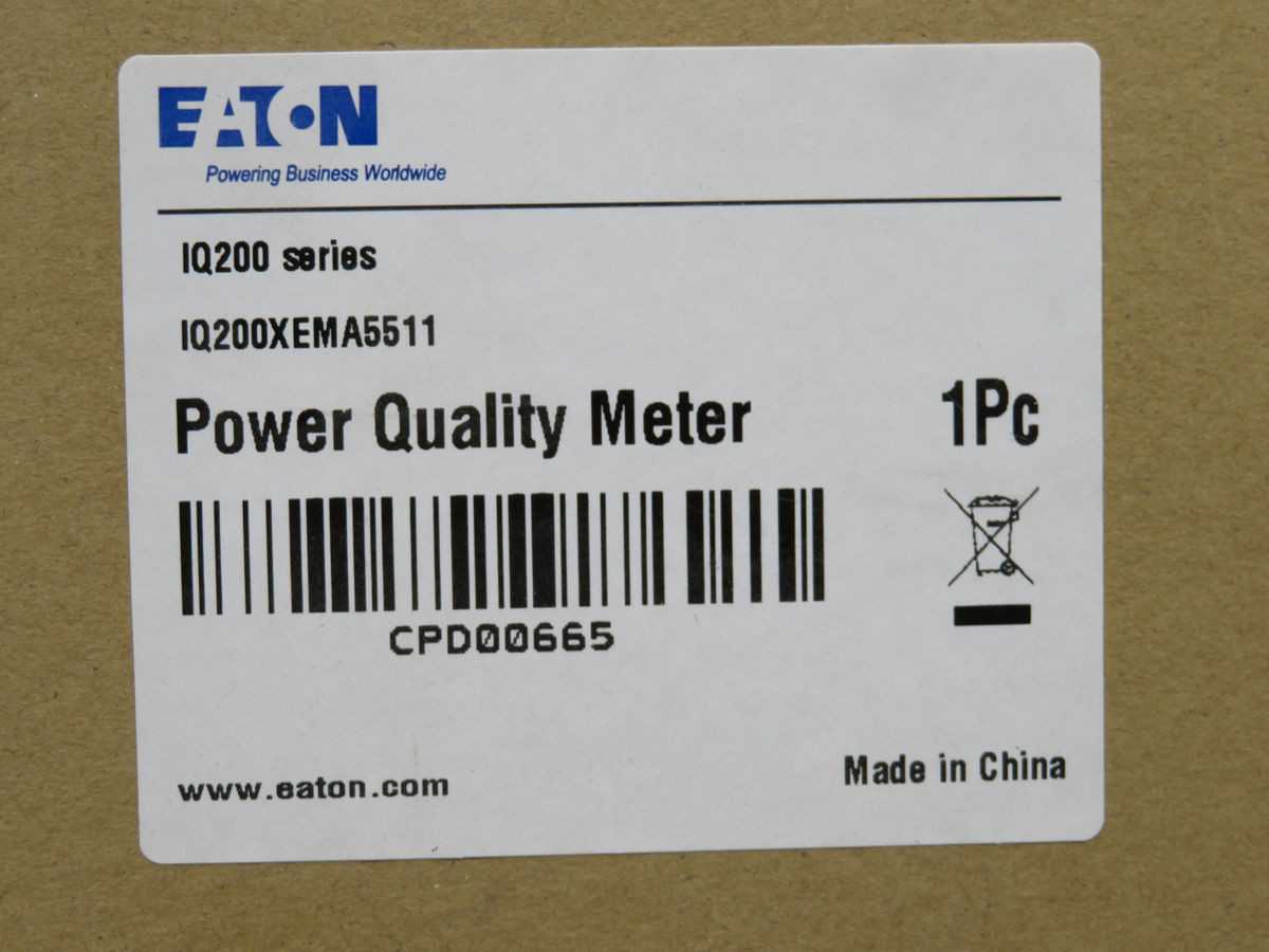 EATON IQ200XEMA5511 POWER QUALITY METER T255576 - AUTOMATION & CONTROLS