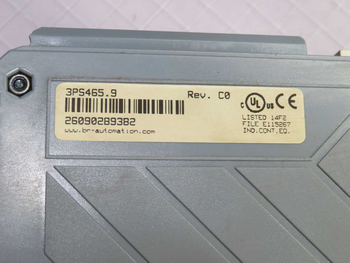 B&R 3PS465.9 POWER SUPPLY MODULE T253934 - SERVO DRIVES