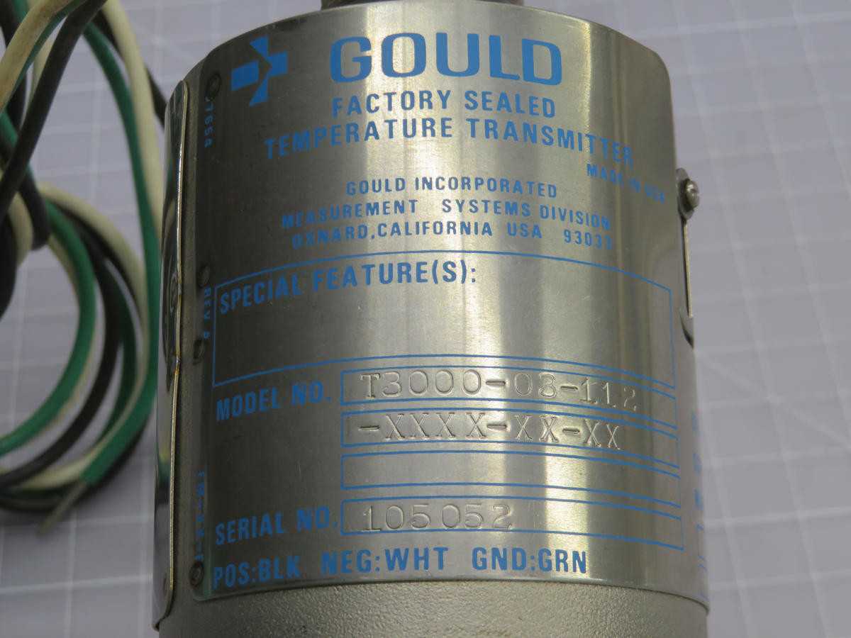 GOULD SHAWMUT T30000-03-112 TEMPERATURE TRANSMITTER T240730 - TEMPERATURE TRANSMITTER