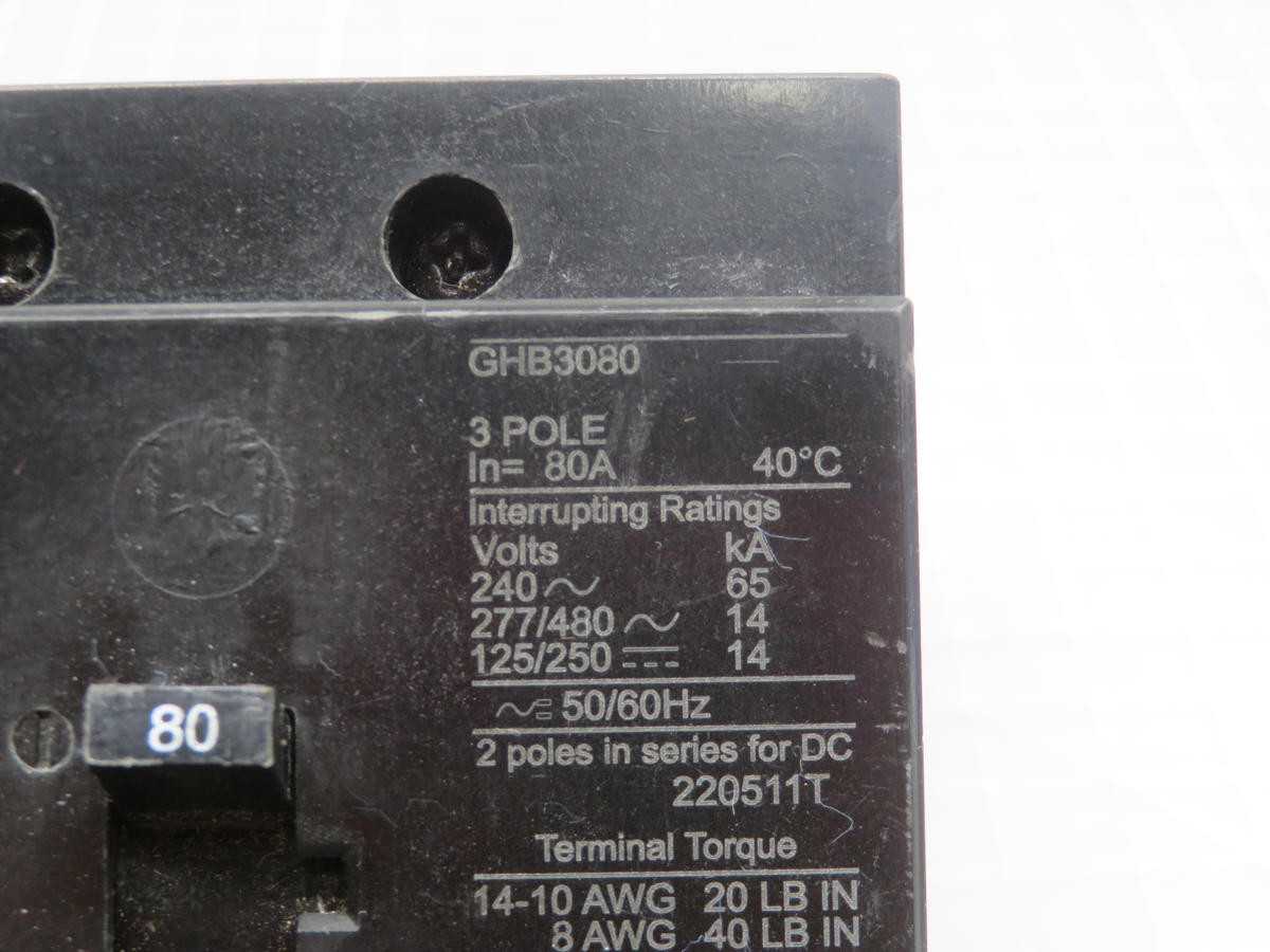 EATON GHB3080 SERIES C COMPLETE MOLDED CASE CIRCUIT BREAKER T212725 - CIRCUIT BREAKERS