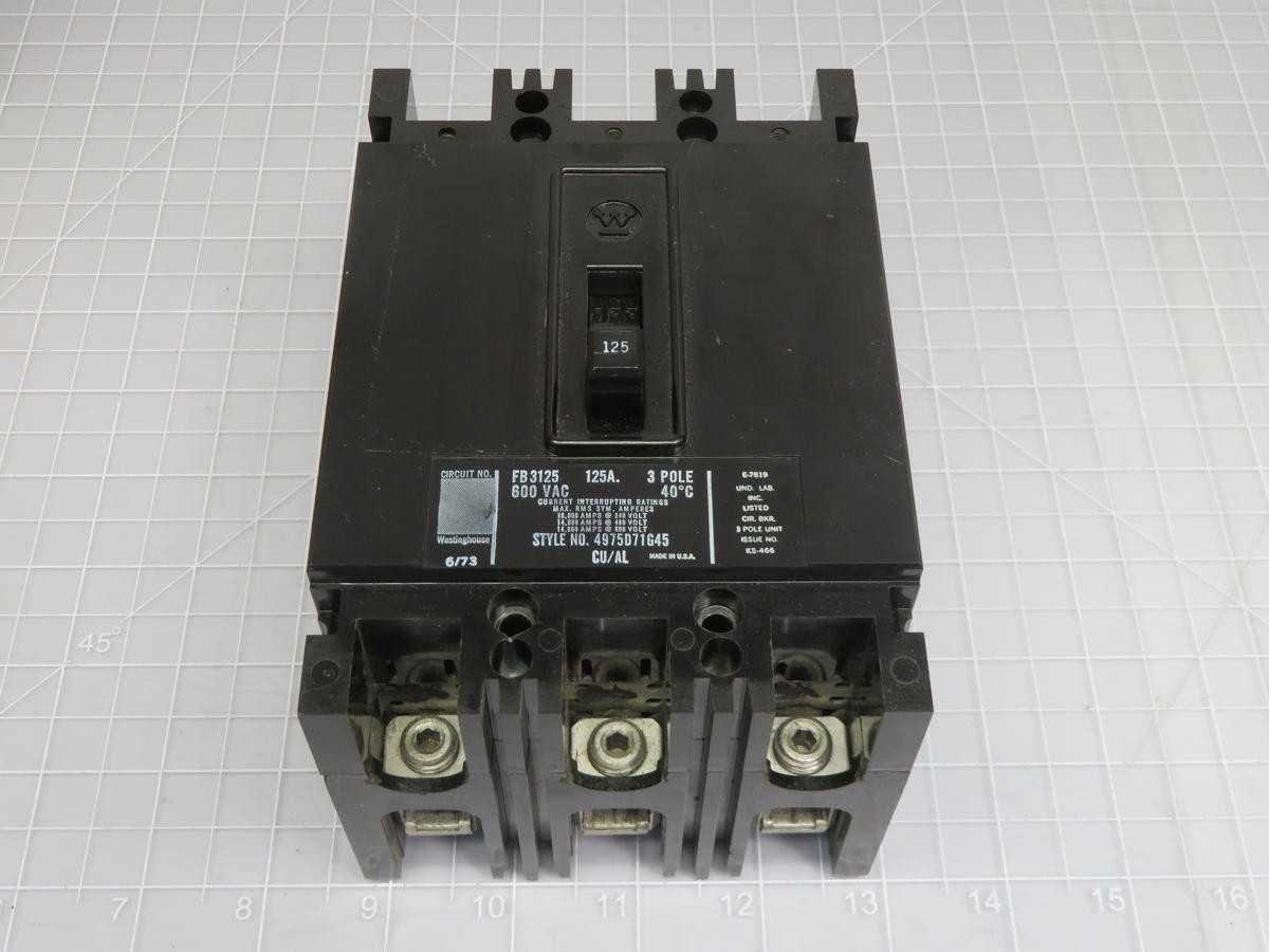 Westinghouse FB3125 Thermal Magnetic Molded Case Circuit Breaker T1 - CIRCUIT BREAKERS