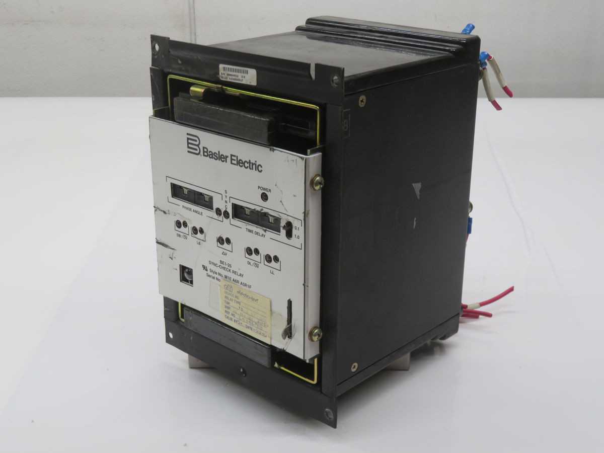 Basler Electric BE1-25 M1E A6R A5R1F Sync-Check Relay T243705 - PROTECTION RELAY