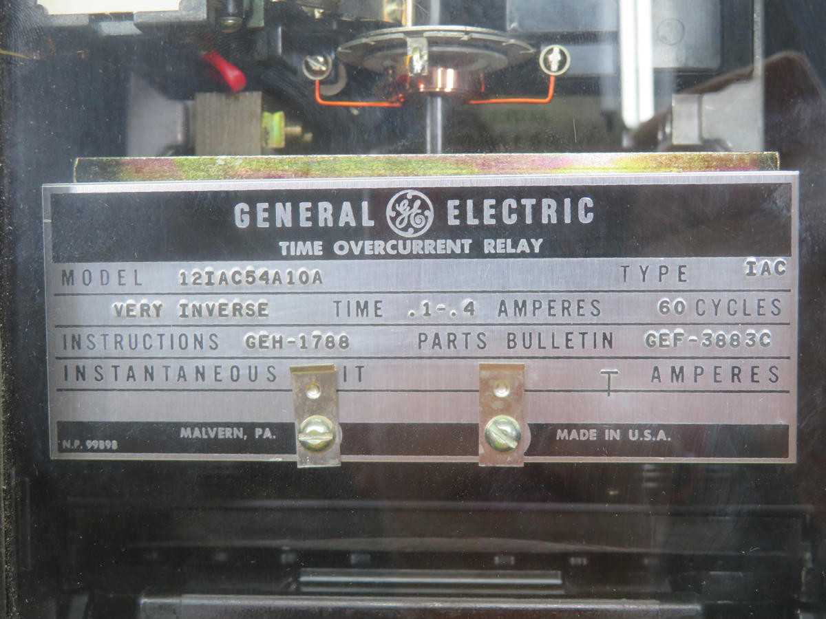 GE IAC 54A10A Time-Overcurrent Relay T201960 - Reliable Protection Solution - ELECTRICAL COMPONENTS