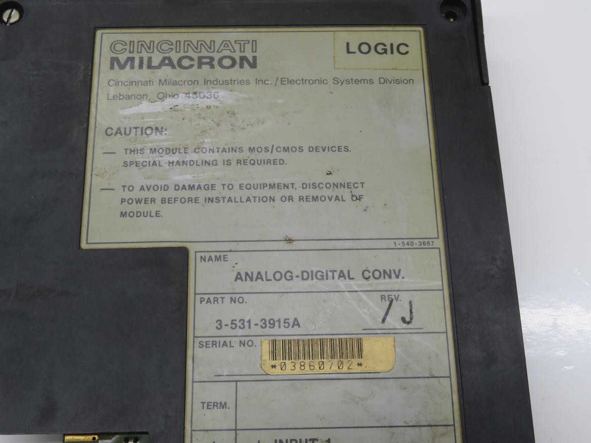 Cincinnati Milacron 3-531-3915A Analog Digital Converter T240825 - OPERATOR CONTROLS