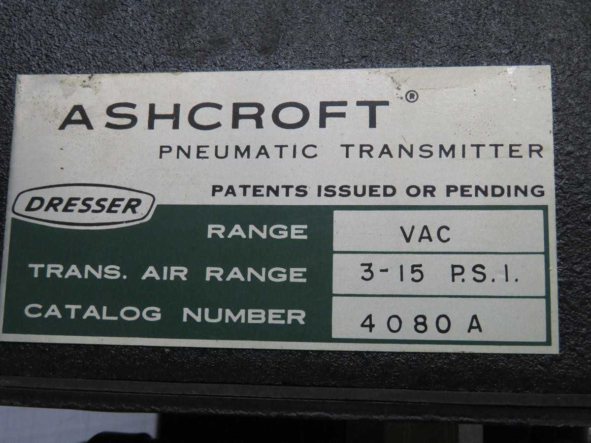 ASHCROFT 4080A PRESSURE TRANSMITTER T233530 - PRESSURE TRANSMITTER