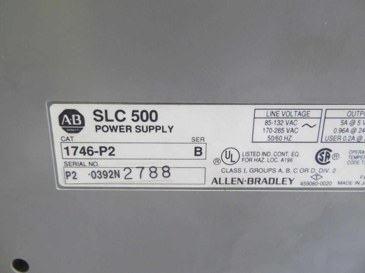 ALLEN BRADLEY 1746-A7 1746-P2 POWER SUPPLY 7-SLOT RACK T231360 - MISCELLANEOUS