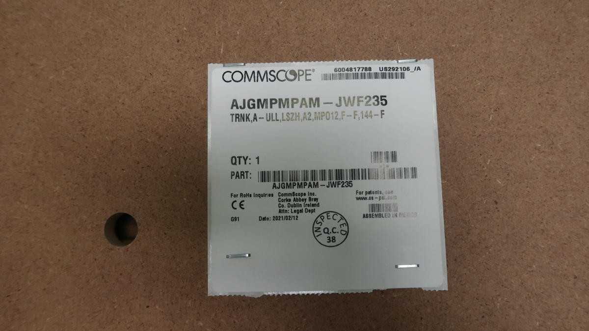 COMMSCOPE AJGMPMPAM-JWF235 TRNK A-ULL LSZH A2MPO12 F-F. 144-F 235 FT M2439 - FIBER OPTIC CABLE