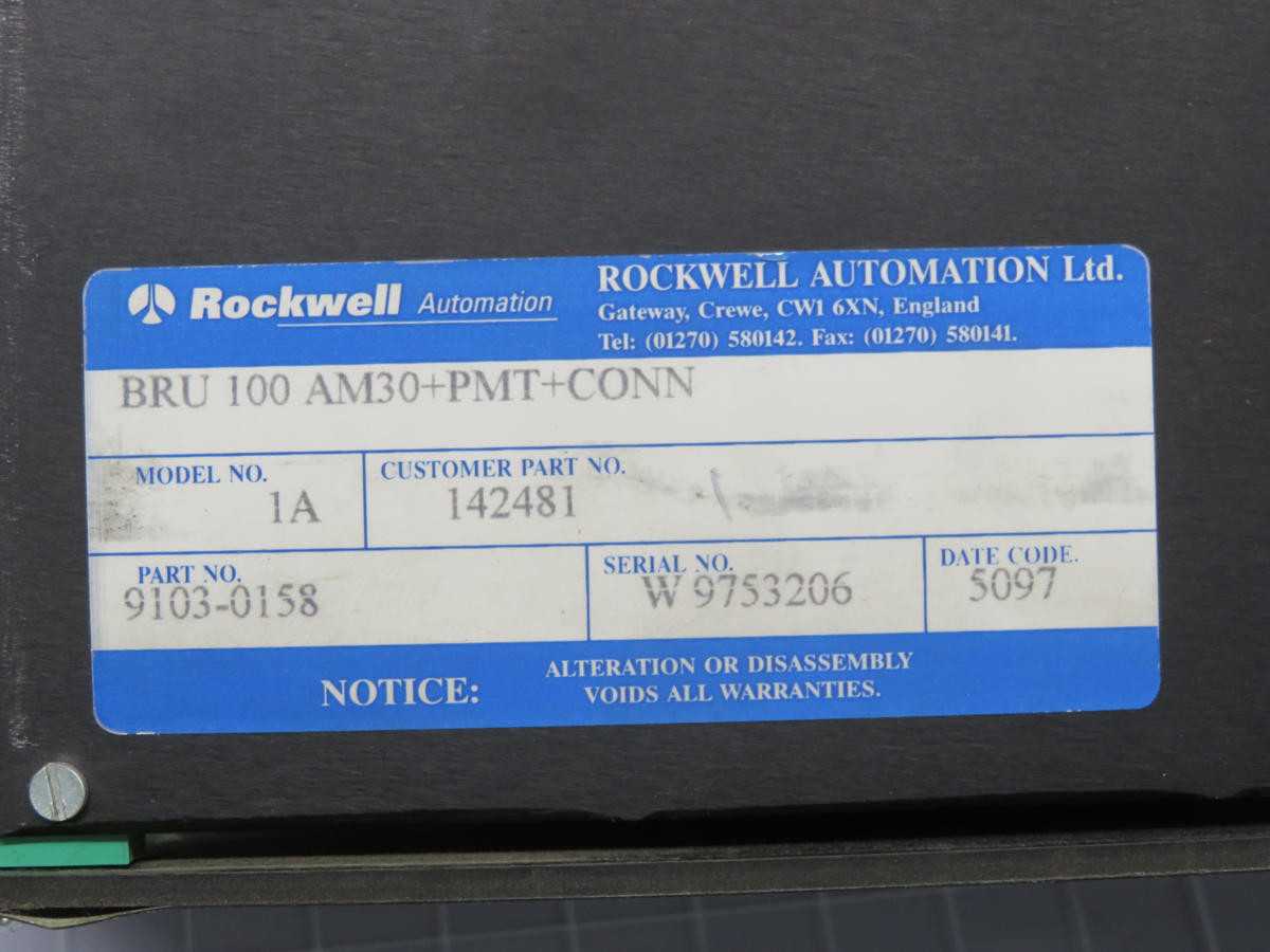ROCKWELL BRU100 AM30+PMT+CONN ELECTRO-CRAFT BRUSHLESS SERVO DRIVE T211263 - SERVO DRIVES