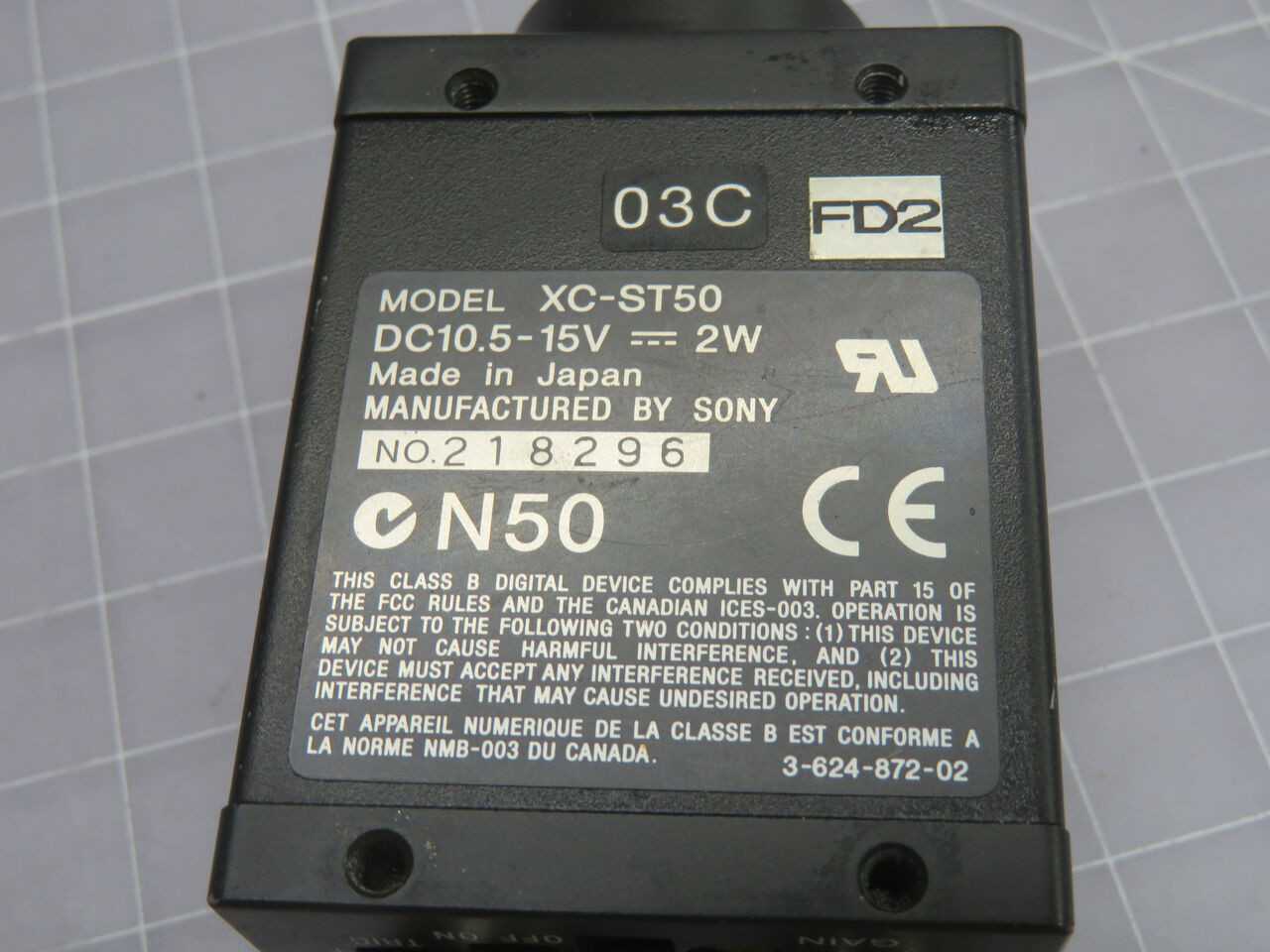 SONY XC-ST50 CCD VIDEO CAMERA MODULE T245604 - SCANNERS