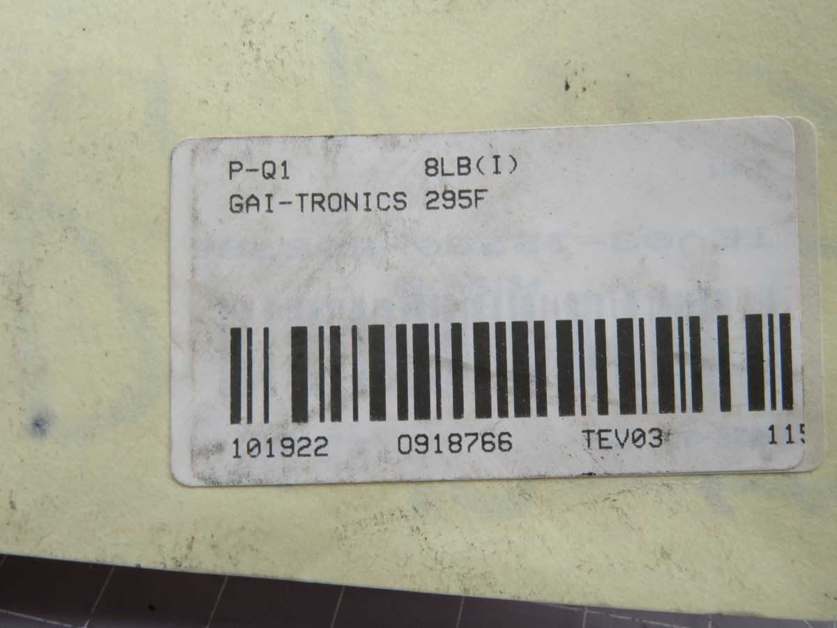 GAI-TRONICS 295F PHONE PANEL MOUNT T251585 - OPERATOR INTERFACE PANELS