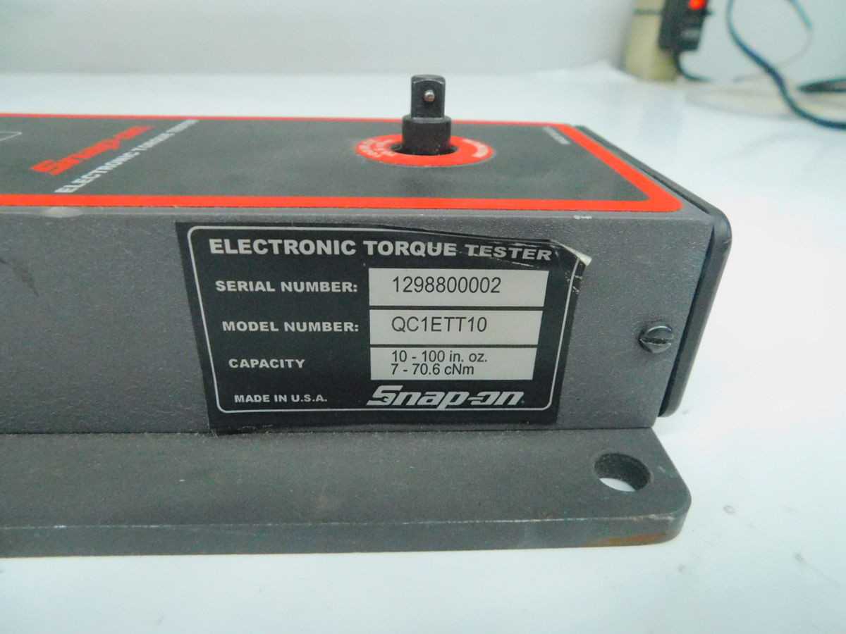 Snap-On QC1ETT10 Electronic Torque Tester 10-100 In-Oz - INSPECTION & MEASUREMENT