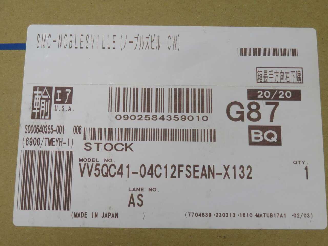 SMC VV5QC41-04C12FSEAN-X132 VQC MANIFOLD SOLENOID VALVE T272327 - SOLENOID VALVE