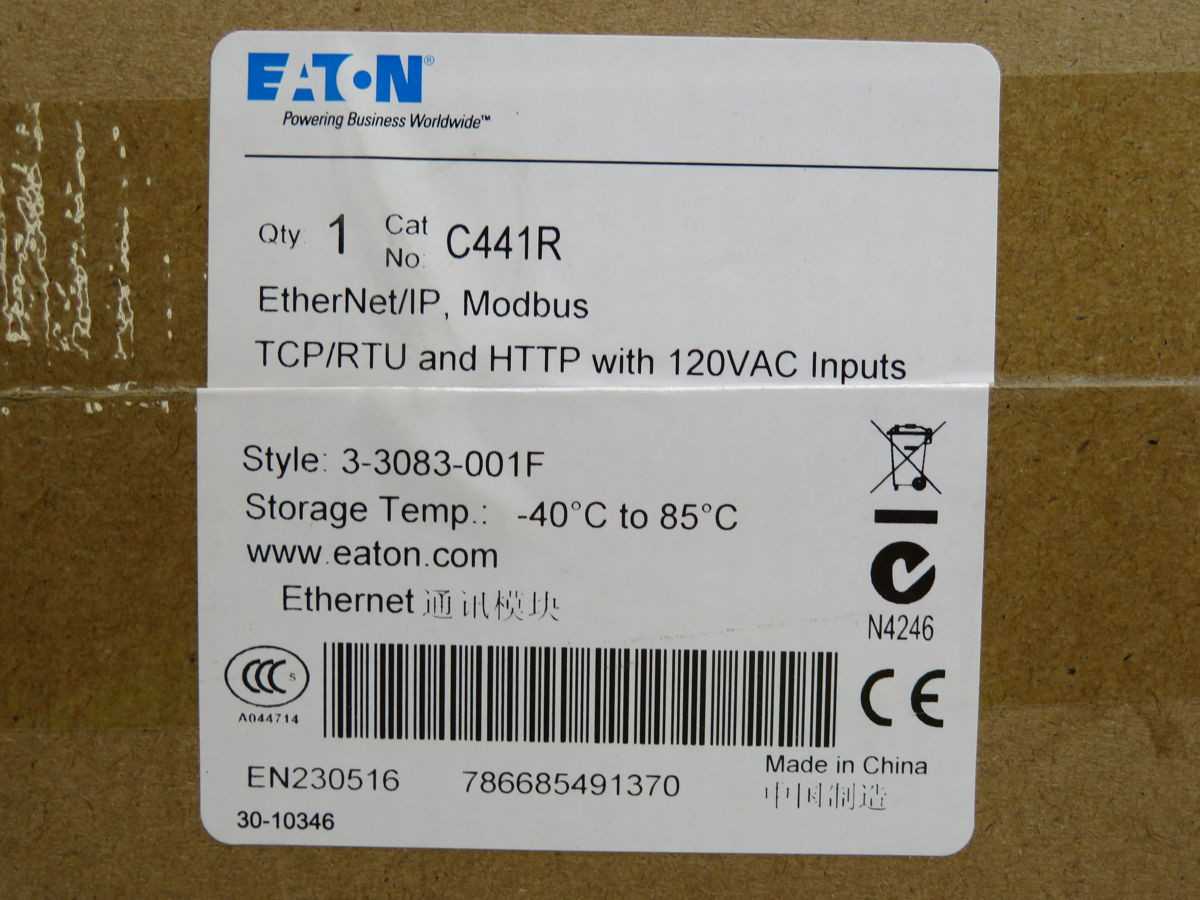 EATON C441R ETHERNET MODULE T252226 - PLC MODULES
